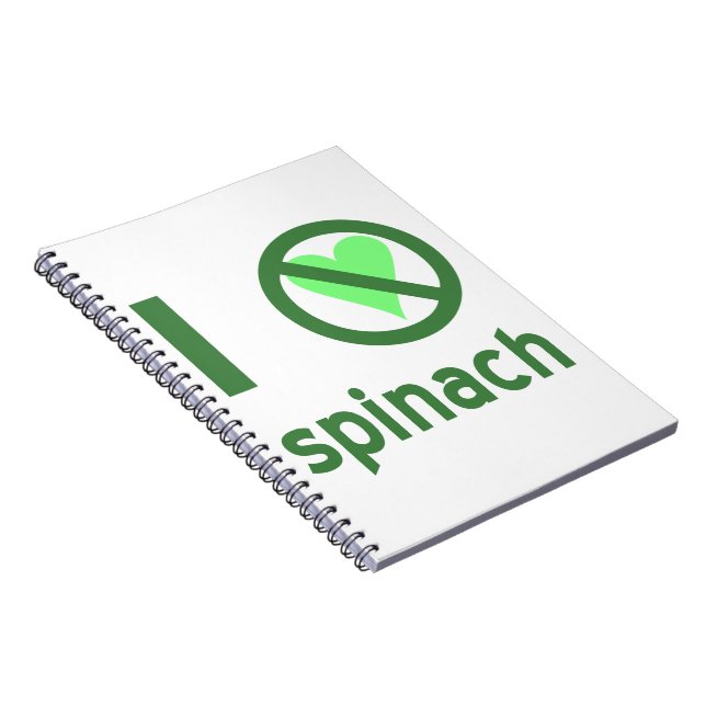 I Hate Spinach No Love Notebook (Right Side)