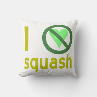 I Hate Squash No Love Throw Pillow