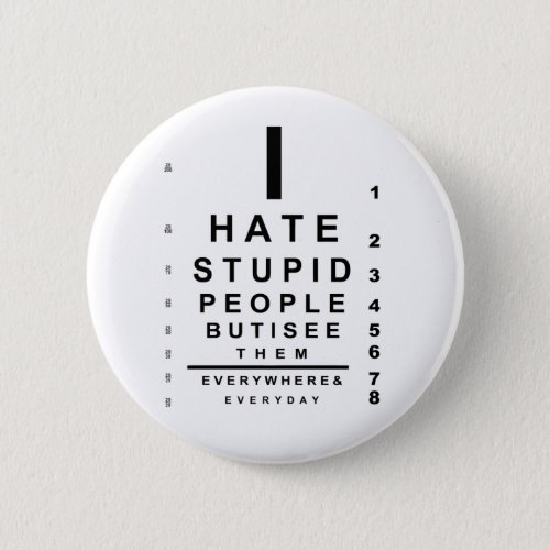 I hate stupid people eye chart button