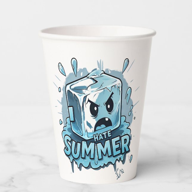 I Hate Summer Paper Cups (Front)