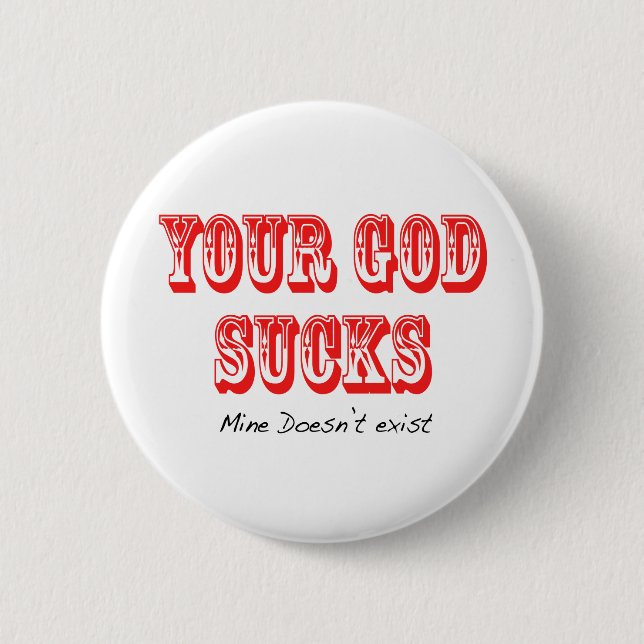 I-Hate-ur-god Button (Front)