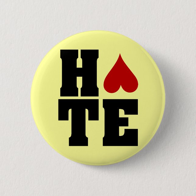 I Hate Valentine's Day Pinback Button (Front)