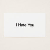 I Hate You (Front)
