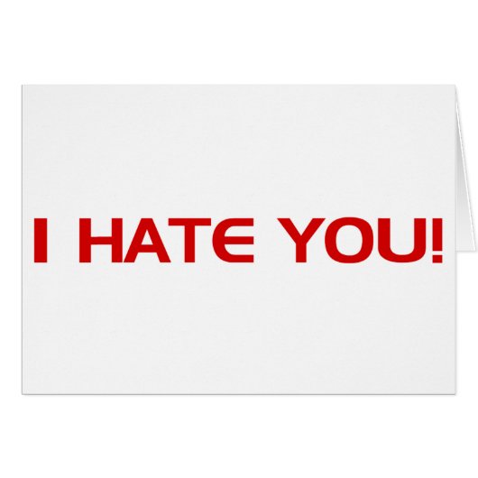 I Hate You!  - Emo Alternative Grunge Rock Punk Cards (Front Horizontal)