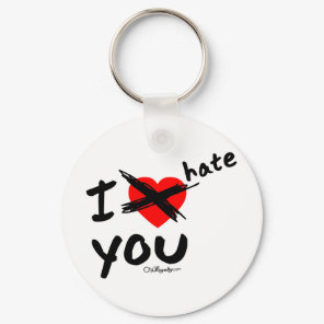 I hate you keychain