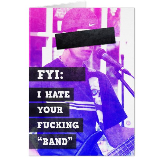 I Hate Your Band Cards (Front)