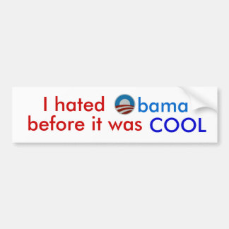 I hated Obama before it was cool bumper sticker
