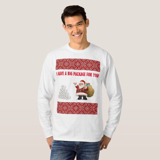 I HAVE A BIG... Customize Ugly Sweater Long Sleeve (Front Full)