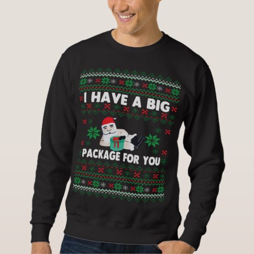 I Have A Big Package For You Christmas Ugly Sweate Sweatshirt