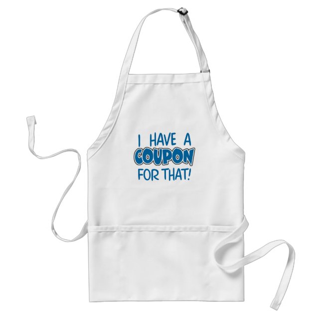 I have a coupon for that! adult apron (Front)