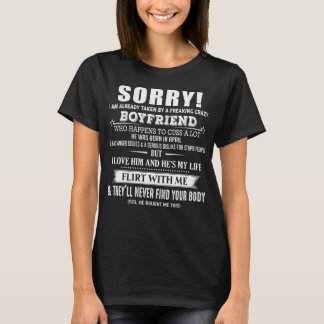 I Have A crazy boyfriend He Was Born in April T-Shirt