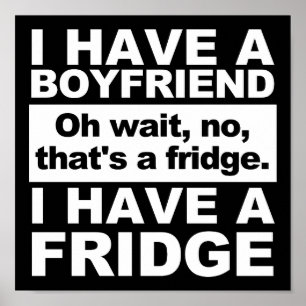 I Have a Fridge Funny Poster blk