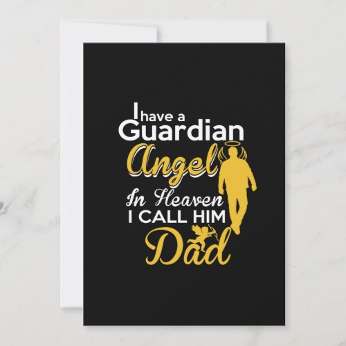 i have a guardian angel in heaven i call him dad invitation