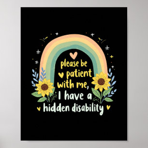 I Have A Hidden Disability Graphic Tee Shirts Men Poster