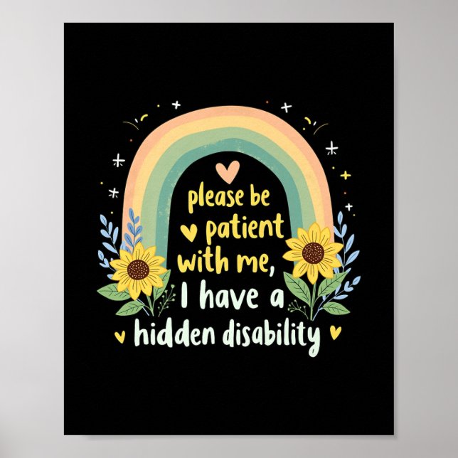 I Have A Hidden Disability Graphic Tee Shirts Men  Poster (Front)