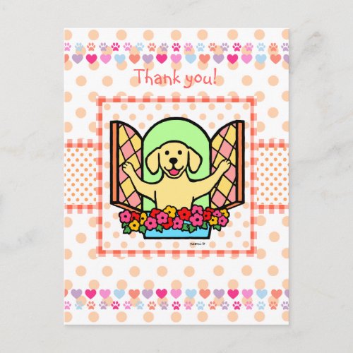 I have a Lab in my Heart Yellow Lab Postcard