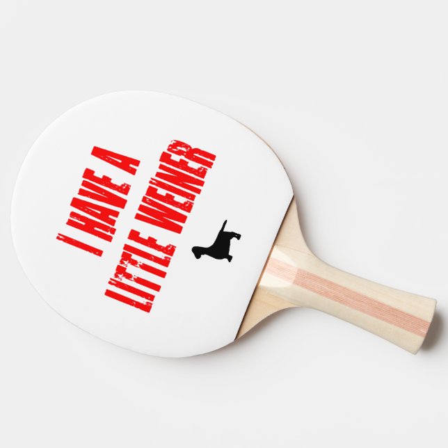 I Have a Little Weiner Joke Ping Pong Paddle (Side)