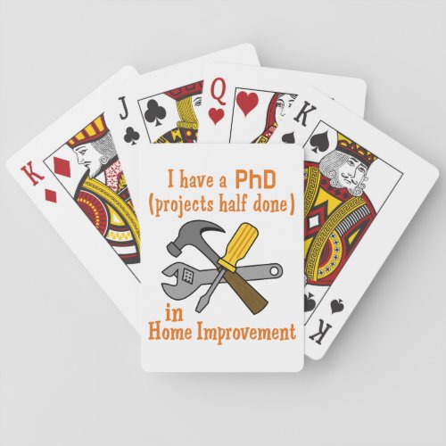 I Have a PHD Playing Cards