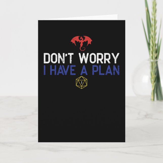 I Have a Plan Funny RPG Card (Front)