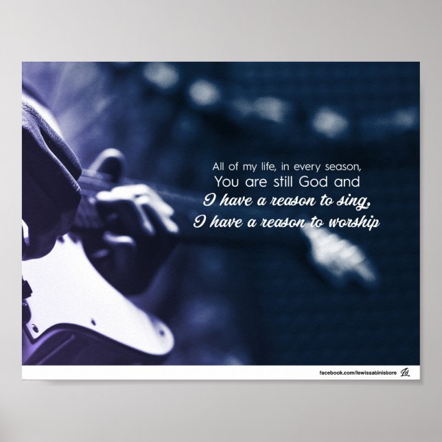 I have a reason to worship poster (Front)