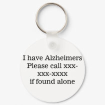 I have Alzheimer's, medical emergency contract ID  Keychain