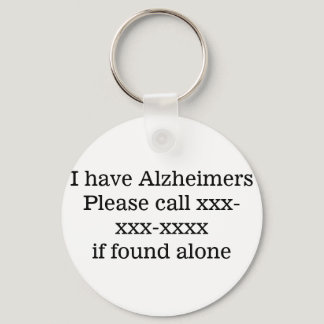 I have Alzheimer's, medical emergency contract ID  Keychain