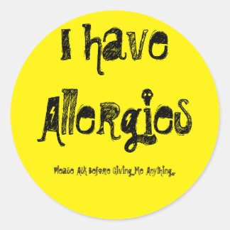 I Have An Allergy Sticker