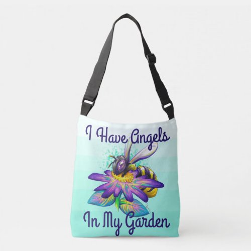 I Have Angels In My Garden Kawaii Bee Crossbody Bag