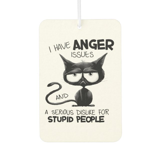I Have Anger Issues Funny Cat Lover Gift  Air Freshener (Front)