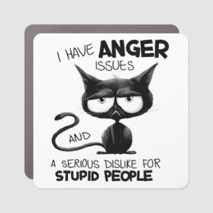 I Have Anger Issues Funny Cat Lover Gift Car Magnet