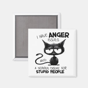 I Have Anger Issues Funny Cat Lover Gift Magnet