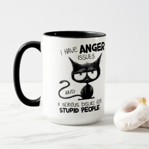 I Have Anger Issues Funny Cat Lover Gift Mug