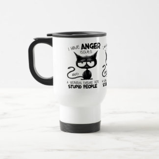 I Have Anger Issues Funny Cat Lover Gift Travel Mug