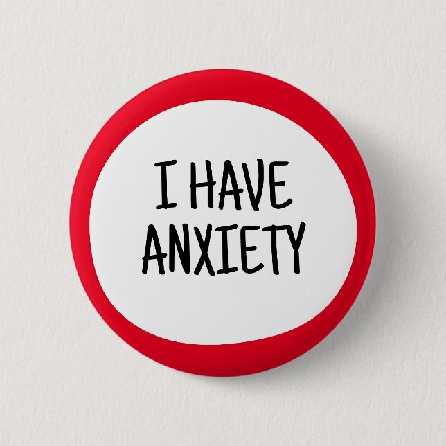 I have Anxiety, Asthma Hidden Disability Awareness Button (Front)