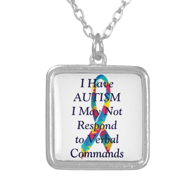 I have Autism necklace (Front)