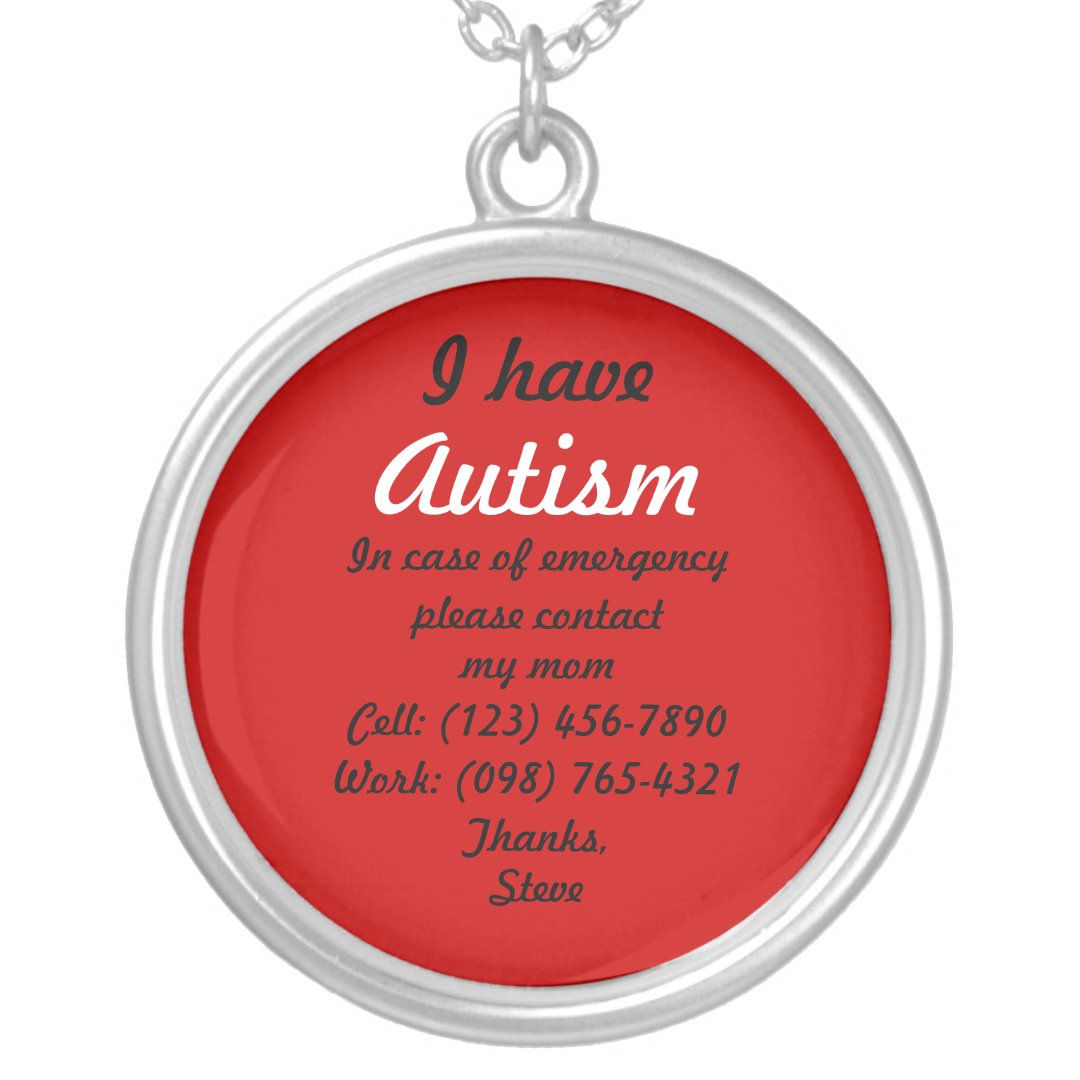 I Have Autism Necklace Zazzle