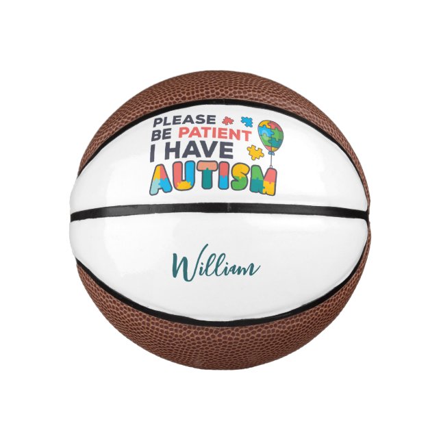 I Have Autism Personalized Swag Mini Basketball (Front)