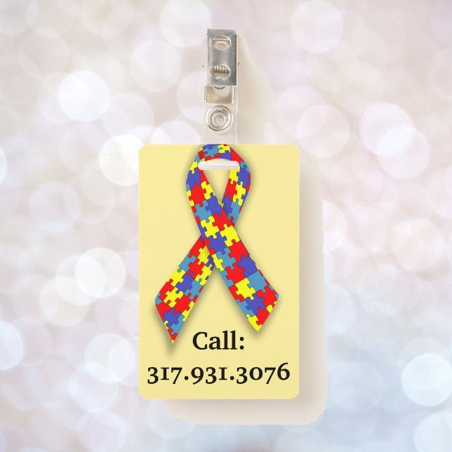 I Have Autism Sometimes I RUN - ID Badge Call Mom (Creator Uploaded)