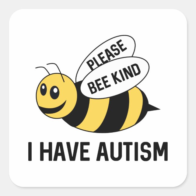 I Have Autism Square Sticker (Front)