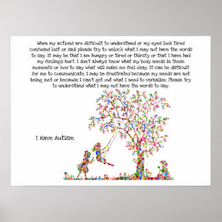 I Have Autism Wall Art Poster