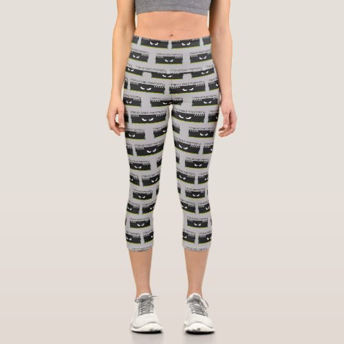 I have bad memory geeky nerdy pattern capri leggings