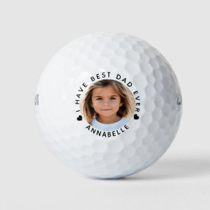 I HAVE BEST DAD EVER PHOTO GOLF BALLS