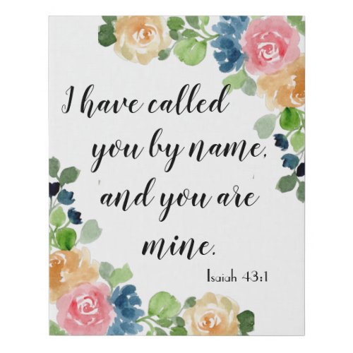 I Have Called You By Name an You Are Mine Wall Art