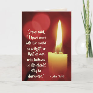 I Have Come as a Light, John 12:46 Christmas Holiday Card