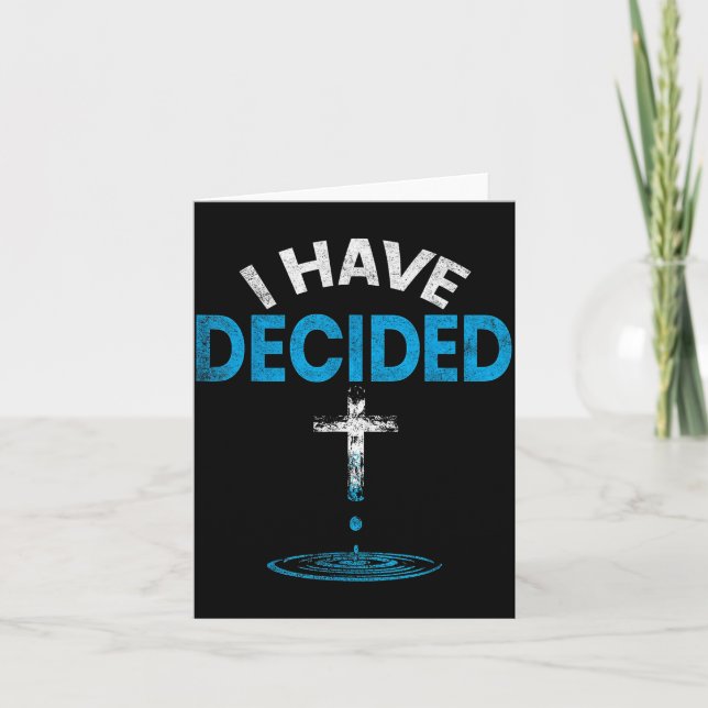 I Have Decided To Follow Jesus Christian Baptism M Card (Front)
