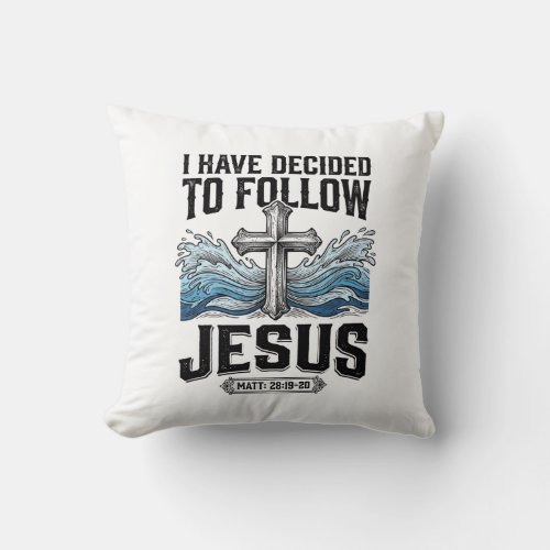 I Have Decided To Follow Jesus Vintage Shirt Throw Pillow