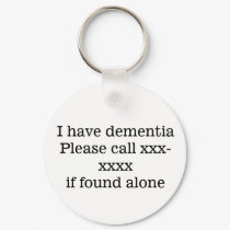 I have dementia, please call template emergency ID Keychain