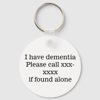 I have dementia, please call template emergency ID Keychain