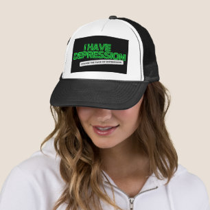 I have Depression Neon font Trucker Hat