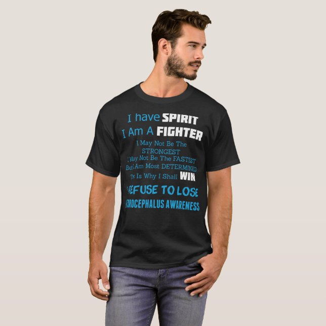 I Have Fighter Hydrocephalus Awareness Tshirt (Front Full)